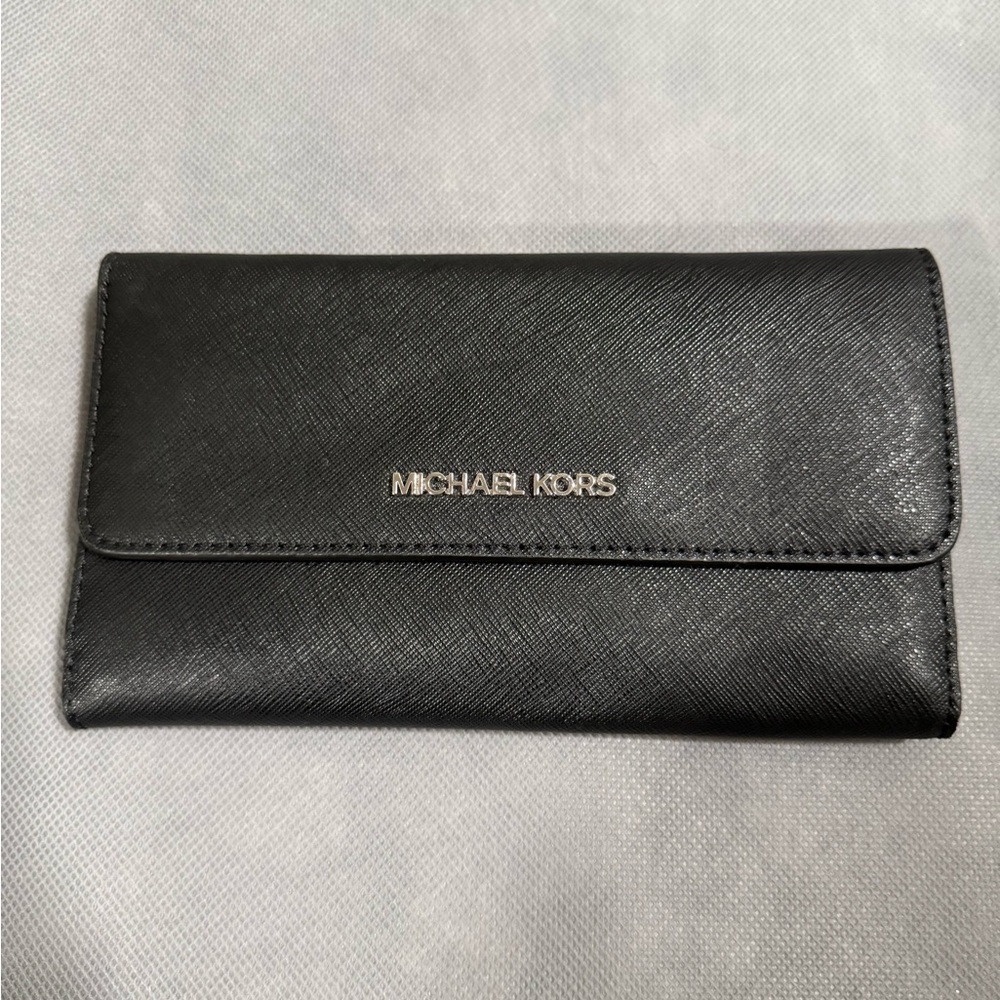 Michael Kors Black Leather Clutch